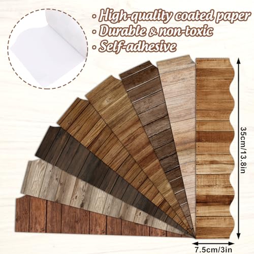 Bordure adhésive grain de bois marron Whaline de 25m pour décoration