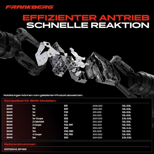 Frankberg Türschloss Stellmotor Vorne Links 7-Polig Kompatibel mit 3er E90-E93 2004-Heute 1er E81 E87 F20 2004-Heute 5er E60 F10 2004-2017 X1 E84 2009-2015 X3 E83 2008-2017
