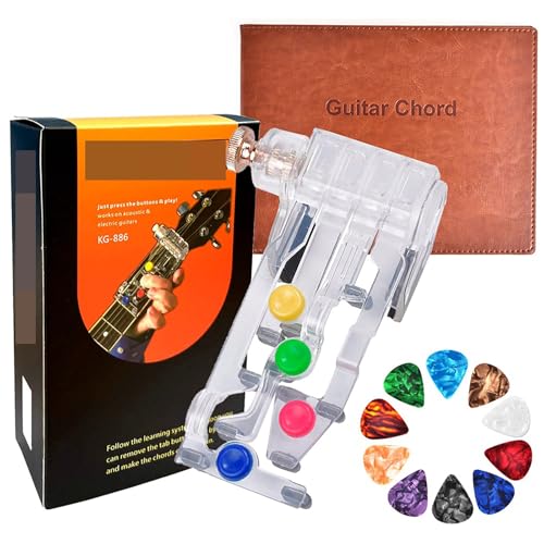 Gitarrenhilfen, Gitarren-Anfänger-Lernwerkzeuge, Gitarren-Lehrmittel, One-Key Akkord-Assist Übungswerkzeuge Hilfe Gitarre Akkord, für Erwachsene Kinder Trainer Anfänger