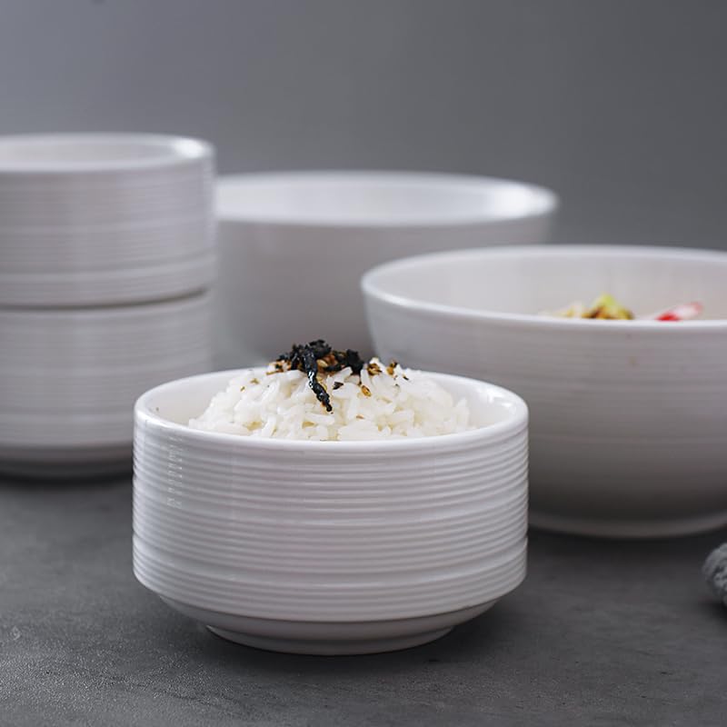 piatti di tutti i giorni per i pasti Piatto da insalata, ciotola di riso in ceramica bianca, piatto creativo for insalata di frutta, dessert, ramen, grande ciotola, piatto da portata, stoviglie for ri