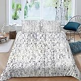 MOXINO 3D Abstrakt Bettwäsche 155x220 cm 3teilig Retro Bettwäsche für Teenager Leicht Mikrofaser...