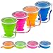 Silicone Collapsible Travel Cup, 4 Pack Collapsible Silicone Cup with Lid, Expandable Drinking Cup Set, Reusable Mug for Camping, Hiking, Travel