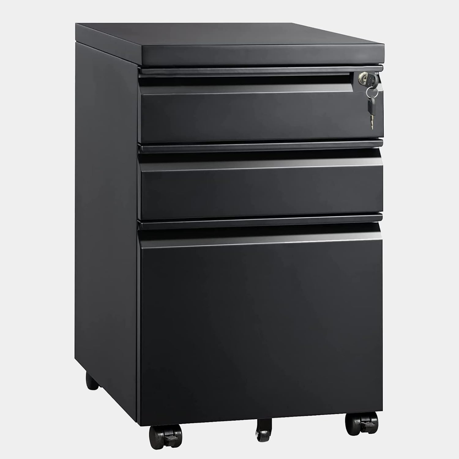 HUATOL 3 Drawer Mobile File Desk Metal Filing