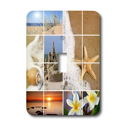Interrupteur à baïonnette Summer Beach Collage 3dRose accessoire mural coloré
