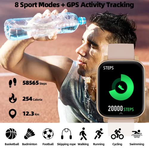 1.7'' Phone Smart Watch Answer/Make Calls, Fitness Watch With Ai Control Call/Text, Android Smart Watch For Iphone Compatible, Full Touch Smartwatch For Women Men, Heart Rate/Sleep Monitor Watch #TOP6