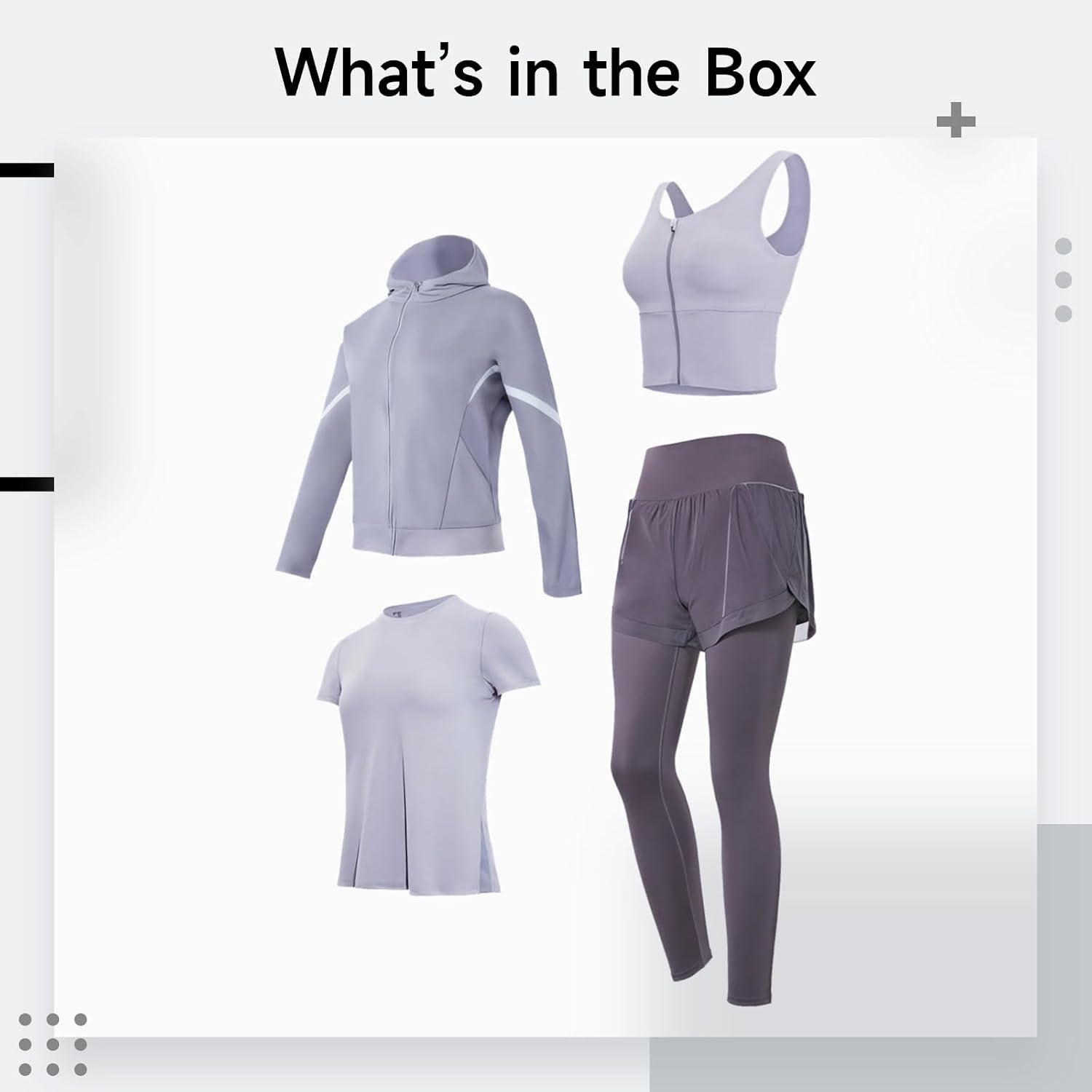 Four Piece Pilates Set, Women'S Yoga Wear With Jacket, Bra Top, Shorts And Pants, Xxl Black, Breathable, Anti-Pilling Material, Great For 5 Ft-5 Ft 11 In, 110-330