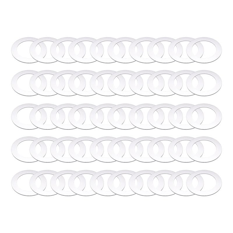 50 PCS 304 Stainless Steel Flat Washers, M10 Ultra Thin Flat Spacers Shim Washers, 10x16x0.3mm Round Flat Spacer, Repair Washer for Screws & Bolts (M10x16)