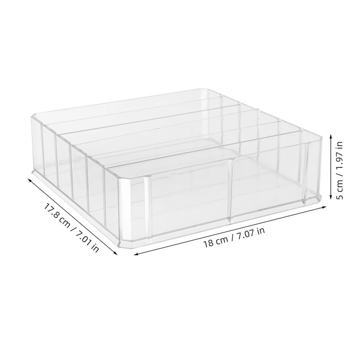 Boîtes de Rangement Organisateur de Billets avec Compartiments Multiples en Acrylique Transparent Lot de 2 Facile à Nettoyer, pour Bureau et Comptoir