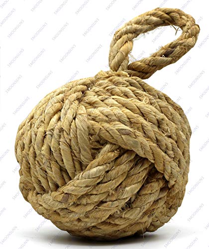 5MOONSUN5's Marseille Monkey Knot Jute Rope Door Stopper Handmade Rope Jute (4 lbs) - Jute