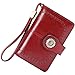Cartera Mujer Mediana Bloqueo RFID Billeteras Mujer Piel Autentica con Cremallera, Gran Capacidad Billetera Monedero Mujer con Portafoto, Carteras Elegante Mujer con Correa Muñeca 13 Tarjetas (Rojo)