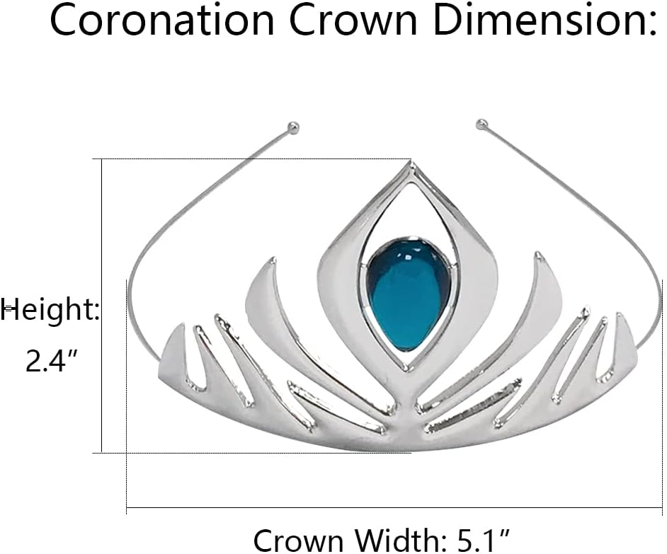 Princess Queen Coronation Crown (Silver) fit for adult and child