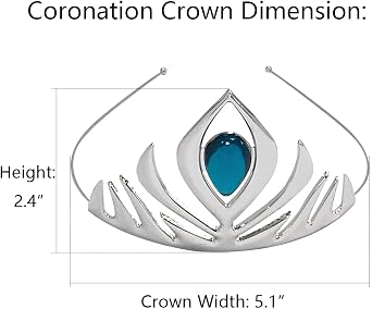 Princess Queen Coronation Crown (Silver) fit for adult and child