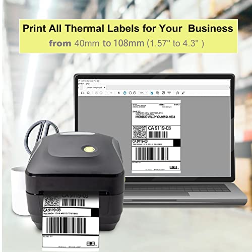 Shipping Label Printer Thermal Label Printer with Bluetooth / USB options for Phone, Windows & Mac. Postage Labelling Machine Maker Wireless 4x6 100mm 6x4 Desktop Address Royal Mail Ebay Evri DPD Etsy - Image 2