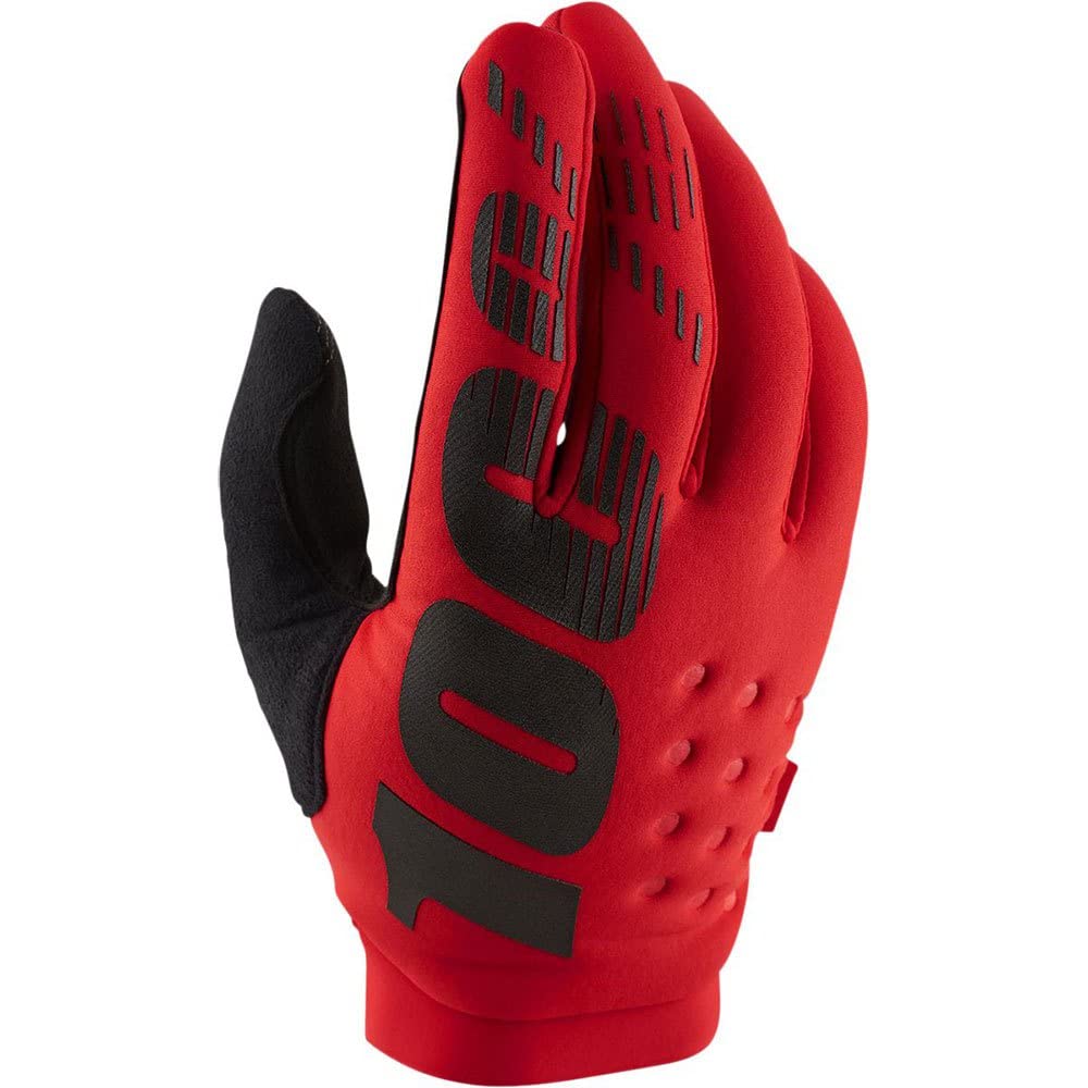 100 BRISKER Cold Weather Motocross Mountain Bike Gloves - Warm Winter MTB MX Powersport Racing Protective Gear