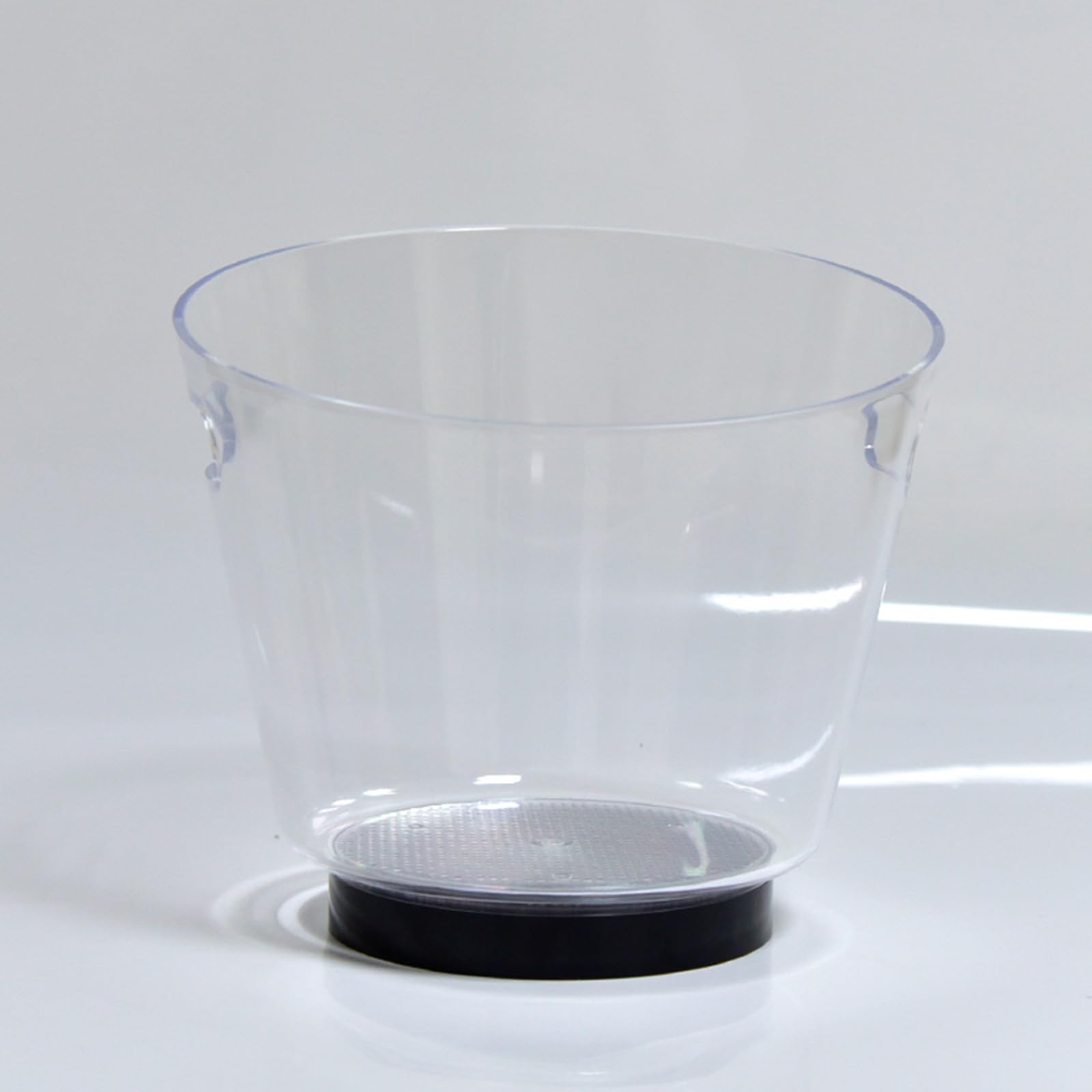 Cubos enfriadores de champán de 6 litros con dos asas, diseño transparente brillante, enfriador de bebidas para fiestas y uso al aire libre, accesorios para el hogar y el club