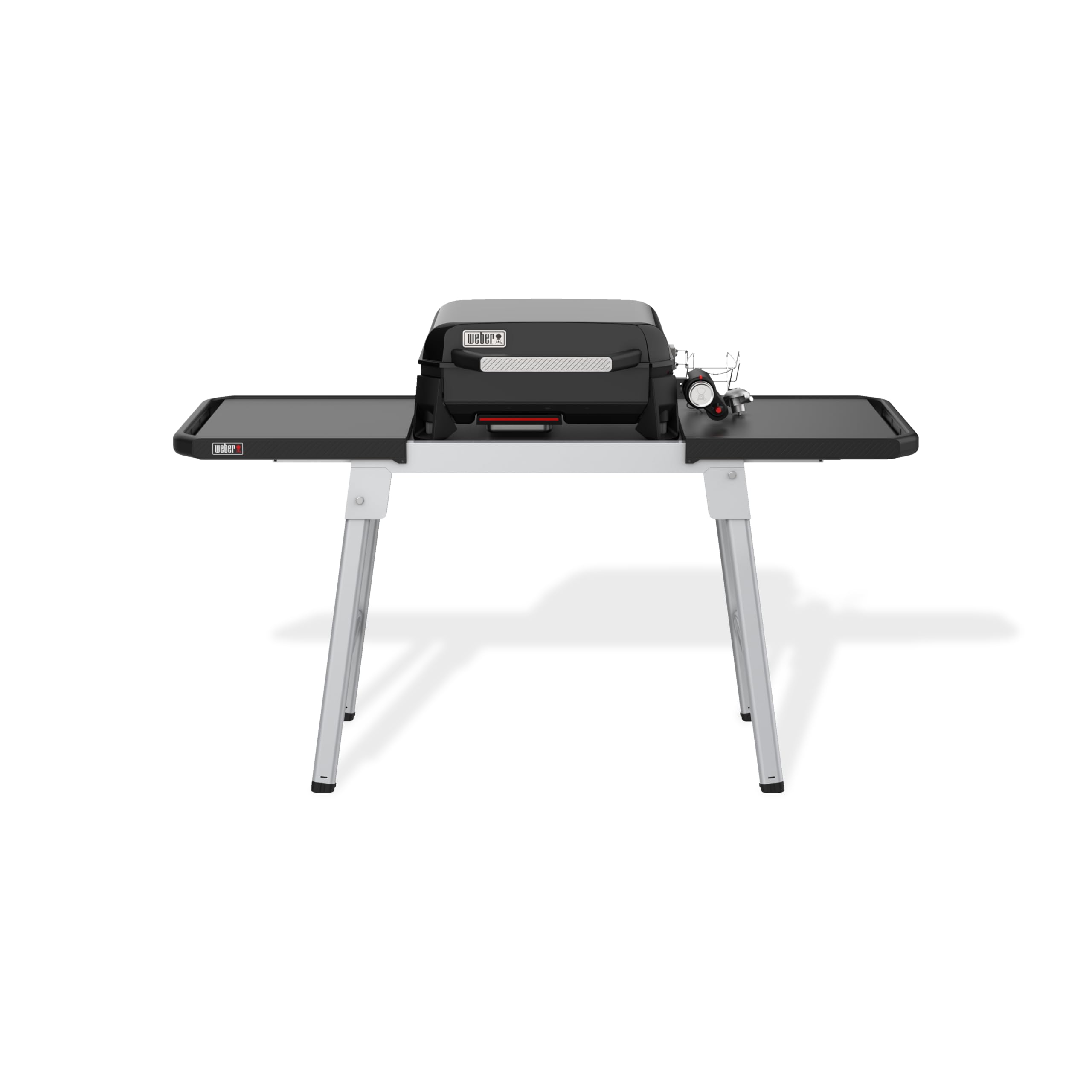 Weber Stand extensible universelle pour barbecue et plancha / pour les barbecues Lumin, Q, Pulse et les planchas portables Slate, 75,5 x 168 x 56,5 cm