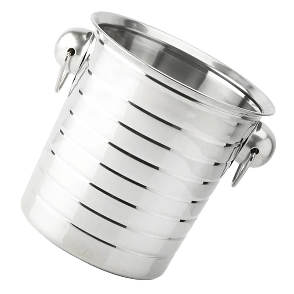 Cubo de hielo de acero inoxidable multifuncional para fiestas y hogar