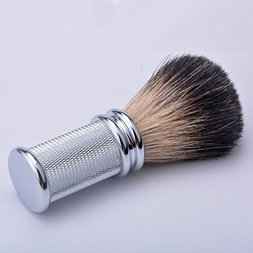Csb Hand Made Pure Black Badger Hair Shave Brush With Chrome Metal Handle #TOP4
