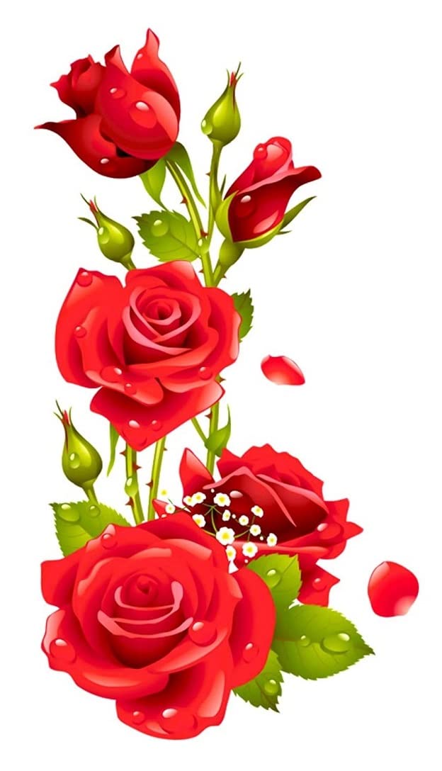 Decals Creation Red Rose Flower Port Wall Sticker for Kids Room, Living Room, (Multicolor, Size -40Cm X 76Cm) (B0BYPD95LC) Amazon Price History, Amazon Price Tracker