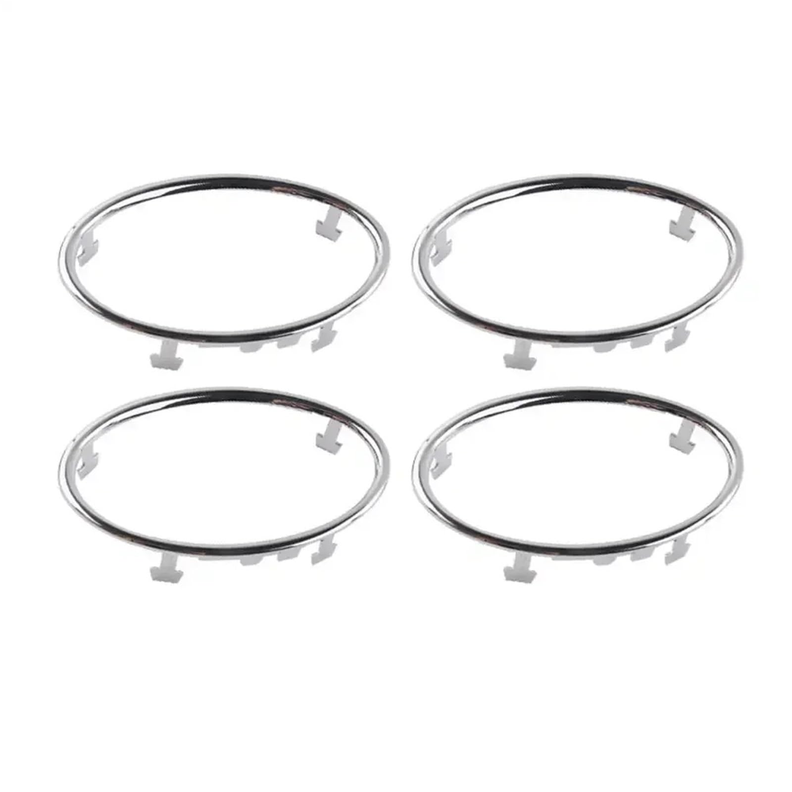 Interior Trim for Focus 2 MK2 2005-2013 1/4PCS Car Air Conditioning Trim Outlet Decoration Circle Ring Sticker Auto Accessories Auto Central Inner(4pcs Birght Silver)