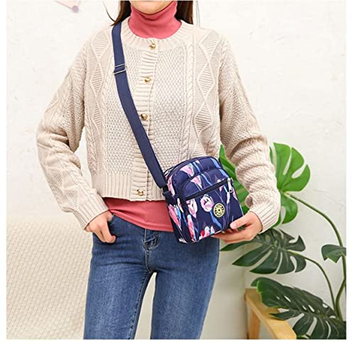 Image of MOMISY Women Mobile Messenger cellphone Bag Ladies Nylon Shoulder Cross Body Long Strap for College, Outing, Travelling, Work