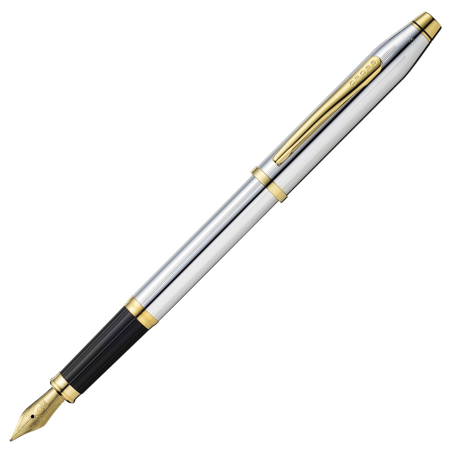 CROSS Century II Medalist - Stylo plume rechargeable - Avec atrributs plaqués or 23 carats - Pointe moyenne - Écrin classique et deux cartouches incluses