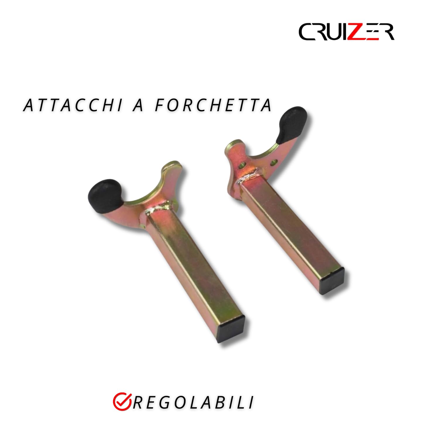 Cruizer Cavalletto Posteriore Alza Moto Attacchi a Forchetta Regolabile con 4 Ruote Sottostanti Barre Rinforzi Laterali con Portata Max 300 Kg