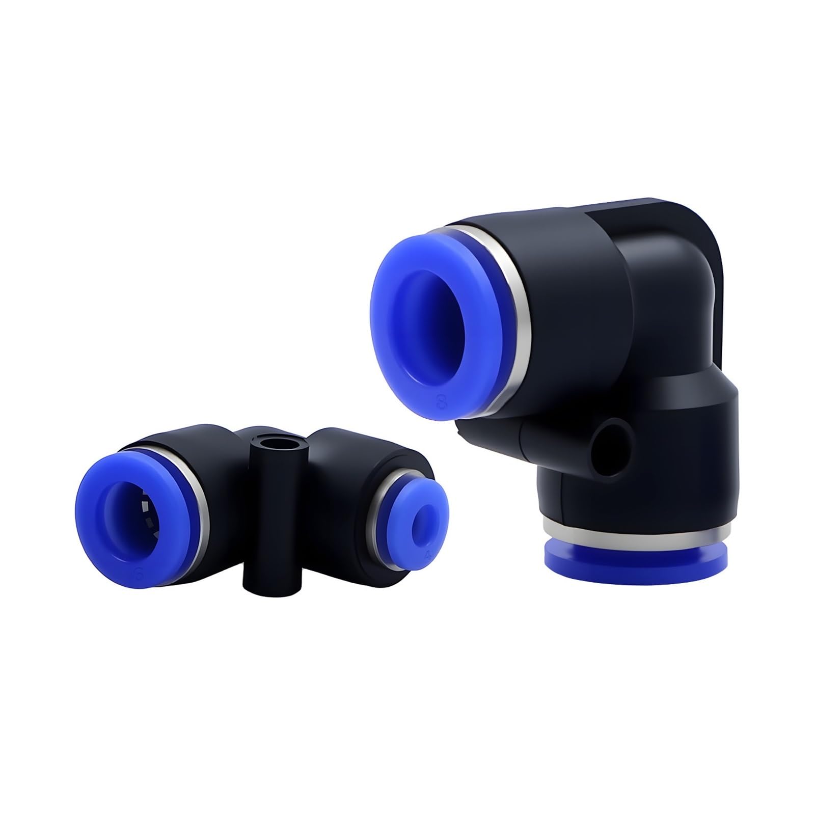 Conector rápido traqueal L que reduce pérdidas de presión en sistemas neumáticos PVG14-8