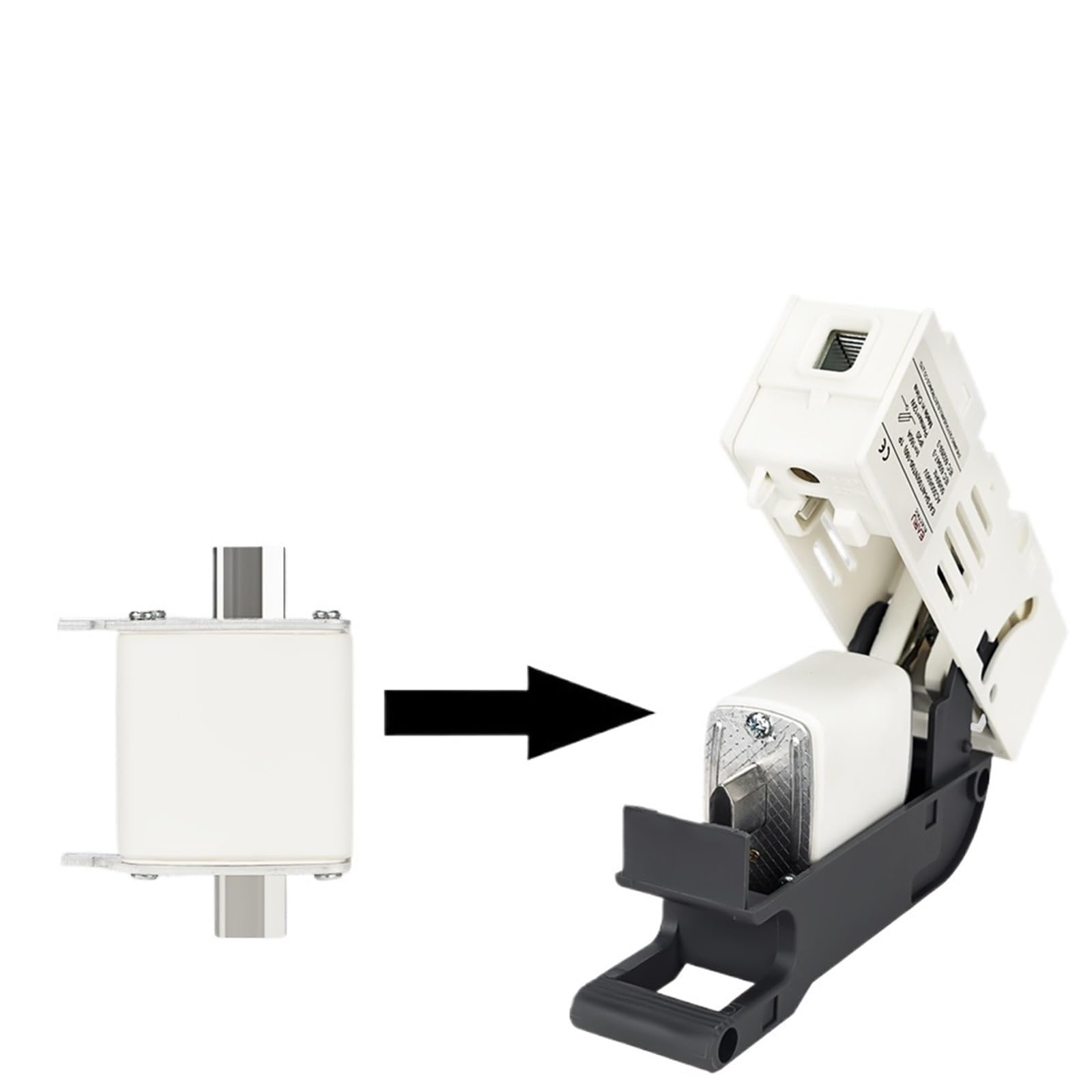 Sekcja bezpieczników 1P do baterii NT00 100A 160A instalacja typu Blade Plug Fit for 12V-1000V AC 500V 690V (160A, AC EAFS-NT00)