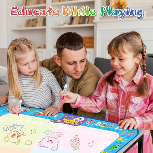 Blissfulblend JX-SCH-19 Water Doodle Mat Kids Mess Free Coloring Doodle Mat Water Doodle Mat Toddlers Educational Toys thumb #6