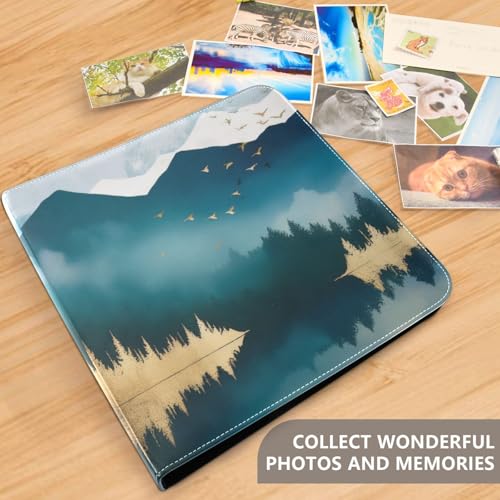 Álbum de Fotos Autoadhesivo DIY Scrapbook Álbum Montaña Bosque Dorado 3 Anillos 40 Páginas 8x10 para Recuerdos miniatura 5