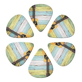 Nice Lot de 6 médiators pour guitare acoustique, guitare électrique, basse, ukulélé – fins, moyens et épais. - Les Beatles, Paul McCartney, John Lennon, RIngo Starr, George Harrison Nice Lot de 6 médiators pour guitare acoustique, guitare électrique, basse, ukulélé – fins, moyens et épais. – Image 4