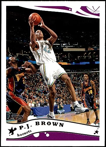 2005 Topps #184 P.J. Brown New Orleans Hornets (Pelicans) (Basketball Card) NM/MT Hornets (Pelicans) Louisiana Tech