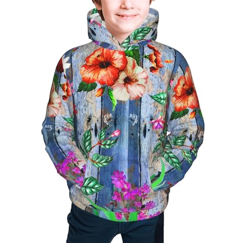 Flowers Boy, Girls Sports Shirt Youth Pullover Fashion Hooded Sweatshirt - Main Image