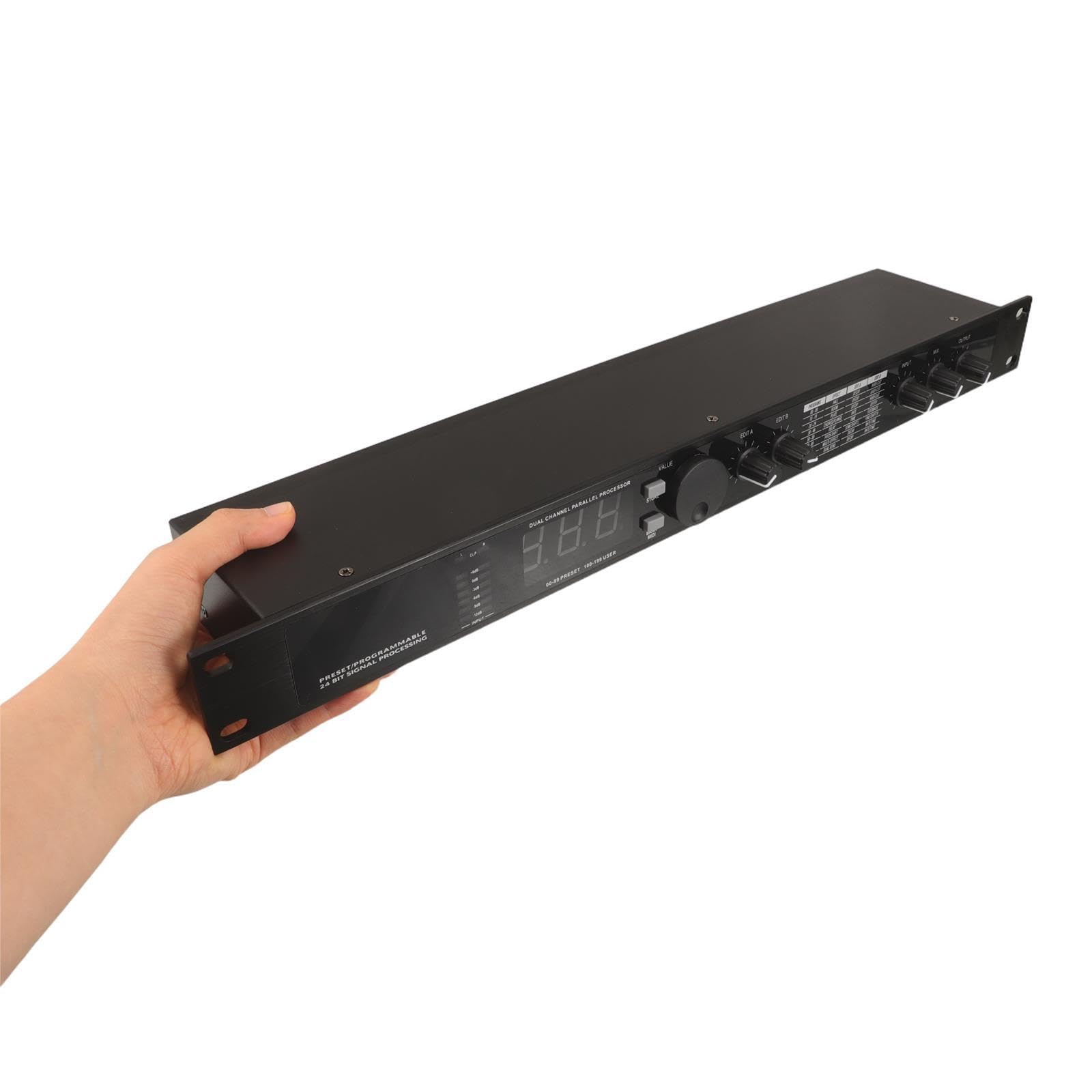 Gatuida Preamplificatore per effetti audio vocali - Unità di elaborazione del segnale digitale per karaoke KTV - Mixer audio per DJ e piccoli eventi sul palco (spina UE)