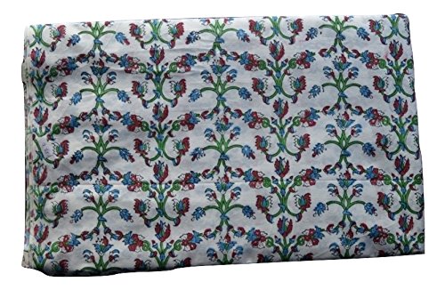 Indian 10 Yard Pure Cotton Hand Block Floral Printed Craft Fabric Women Fashion Craft Hand Block Jaipur Printed Handmade Sanganeri Print Fabric Floral Print Dress Making Fabric Handmade Curtains