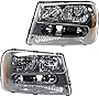 Garage-Pro Headlight Assembly Compatible with 2002-2009 Chevrolet Trailblazer and 2002-2006 Chevrolet Trailblazer EXT, Set of 2, Driver and Passenger Side