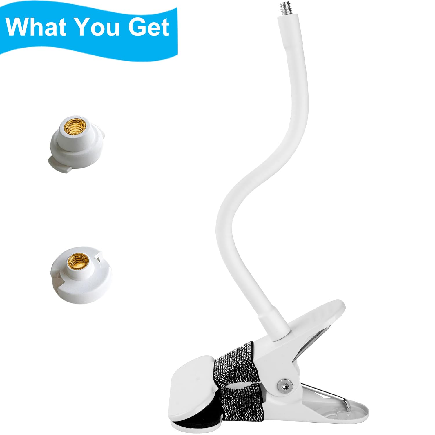 Elastyczny zacisk do monitorowania niemowląt kompatybilny z HelloBaby HB6550/HB65/HB66/HB248, ANMEATE SM935E, iFamily 43E, Kidsneed SM935, uchwyt na aparat Hellobaby bez narzędzi lub uszkodzeń ściany