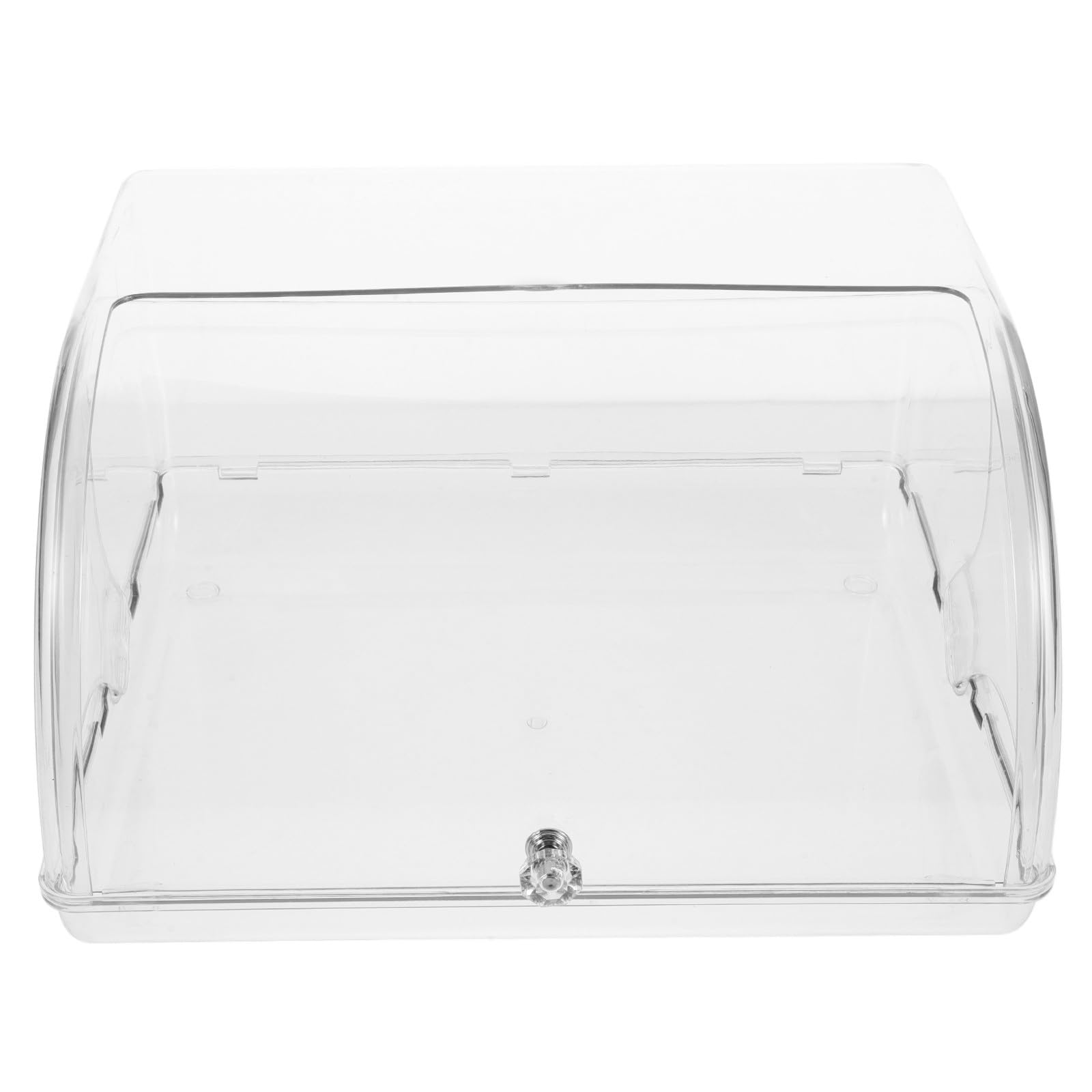 CLISPEED Caja de Pan Pequeña de Plástico para Encimera de Cocina, Contenedor Hermético para Almacenar Pan Casero Tapa Enrollable que Preserva Frescura y Durabilidad