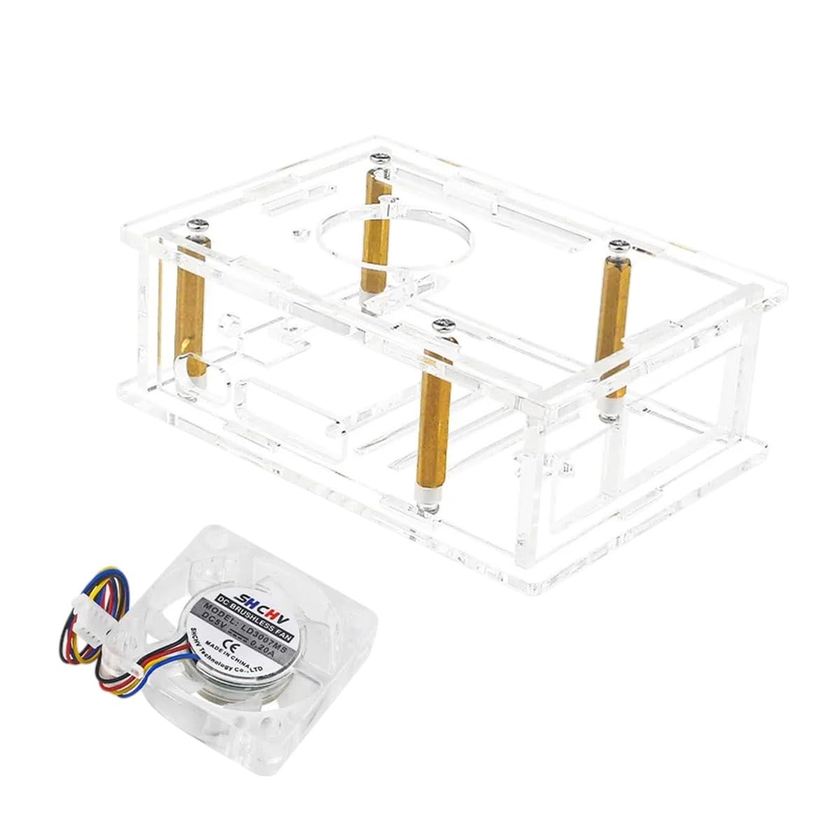 5With Led Fannew for 5 Acrylic Case Transparent Shell Optional Cooling Fan Copper Aluminum Heatsink Pi New 2025 High Reliable Electronic Component, Precision, Stable Performance