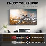 Mygatti Kabel jack 3,5 mm na cinch, 30 metrów, 2 wtyczki RCA na AUX Stereo adapter audio, kabel rozdzielający Aux-cinch, ekranowany kabel 1/8 na 2 cinch, do słuchawek, MP3, głośników i wielu innych
