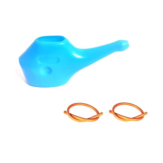 Yoga Store Wala Jal Neti Pot with Rubber Neti (Blue)