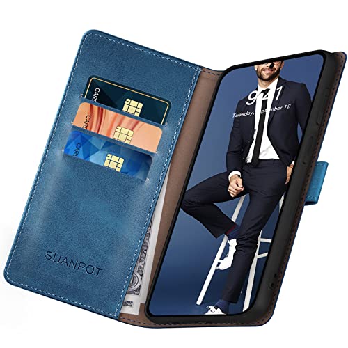 SUANPOT for Samsung Galaxy S20 Ultra 6.9"(Non S20/S20+) Leather Wallet case with RFID Credit Card Holder Flip Folio Book Magnetic Cover Pocket for Samsung S20 Ultra walllet Phone case Sky Blue by SUANPOT - Used condition - Image 5