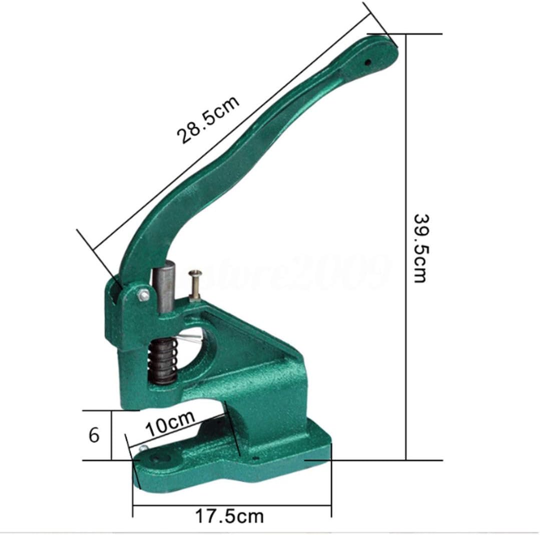 1Pc Manual Hand Pressure Snap Pressing Machine Clamp Snap Clip On Tool Metal Green HPressing Button Machine