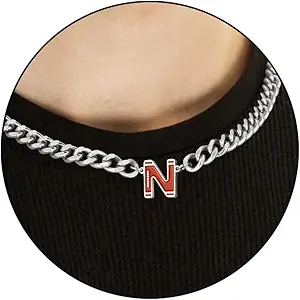 Football Necklaces for Boys Stainless Steel Initial Necklace with Letter A-Z 6.5mm Cuban Chain Gifts for Him Boys Men Teens 16+2 Inches