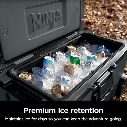 Image of Ninja FrostVault | 65qt Wheeled Cooler with Cold Dry Zone | Integrated Fridge-Temp Dry Storage Drawer | Premium Heavy-Duty Insulated Cooler | Keeps Ice for Days | Charcoal Gray | FB265CG