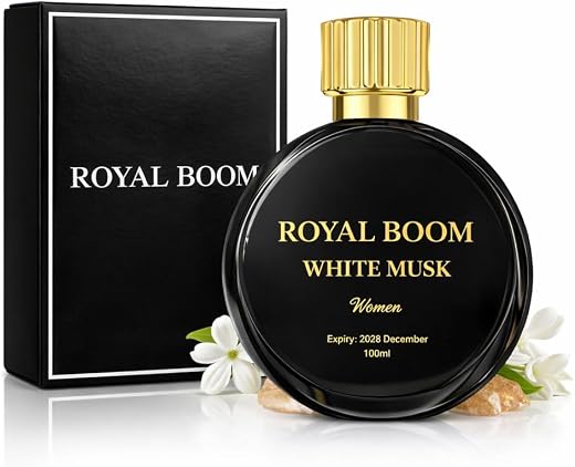 ROYAL BOOM White Musk Eau De Parfum Perfume for Men & Women | 6 HR Long Lasting Premium Fragrance Spray, Daily Wear Scent
