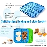 Licking Mat, Premium Lick Pad with Suction Cups for Dog Anxiety Relief, Slow Feeder Dog Bowls, Bathing, Grooming and Training, 2 Pack (Green and Blue) - Image 4