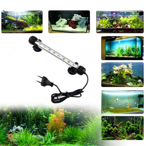 Image of Venus Aqua LED Aquarium Light for Fish Tank | IP68 Waterproof Submersible Underwater Crystal Glass Strip Bar Light | Bright White Aquarium Tank Light, 7 Inch