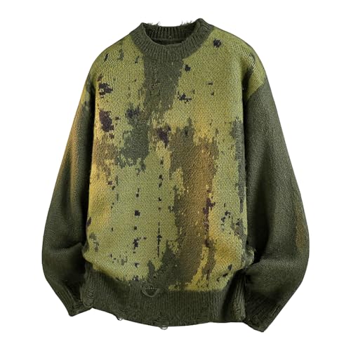 Oversized Graphic Sweaters Long Sleeve Unisex Pullover Vintage Knit Casual Sweater